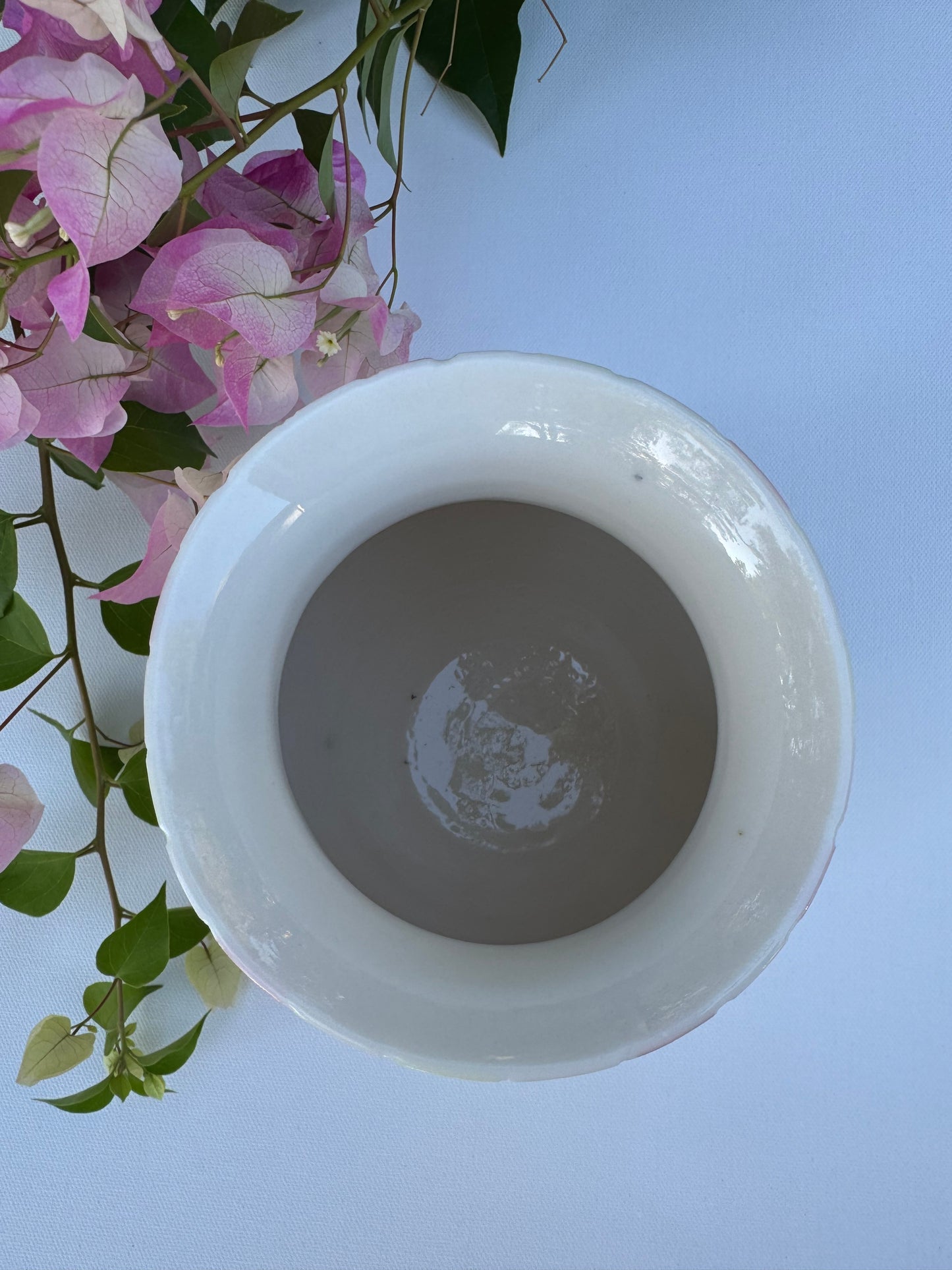 Carved Multicolor Porcelain Vase